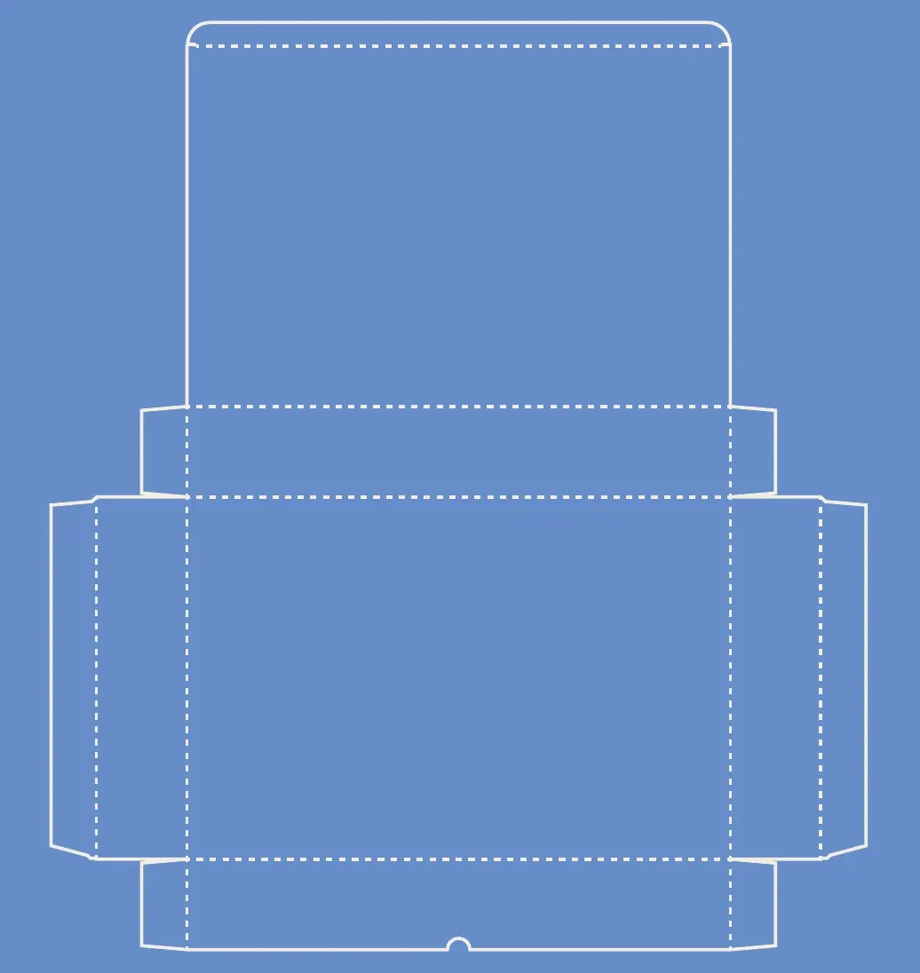 Troquel de la parte externa de la caja