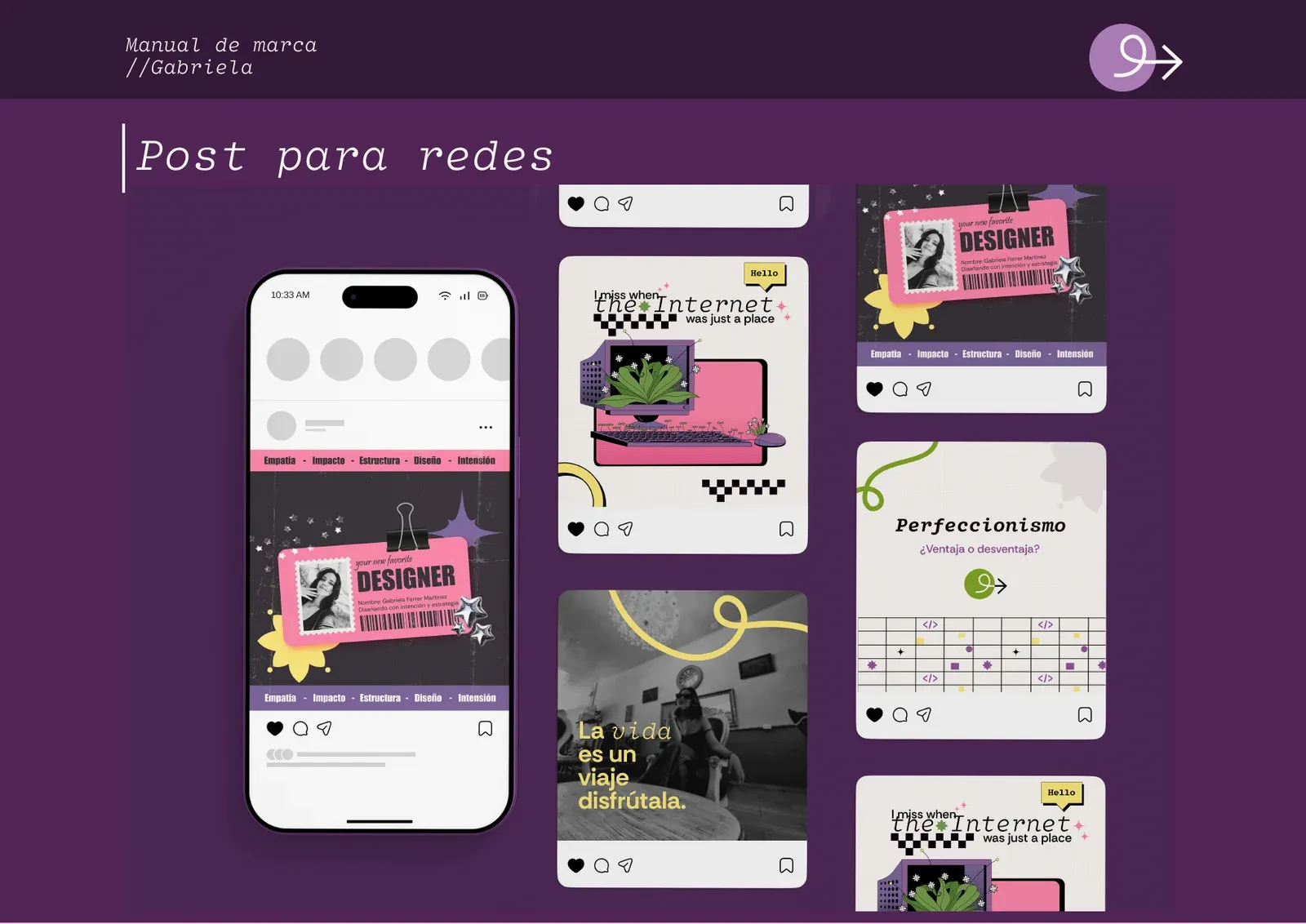 Publicaciones para Instagram con el estilo de la marca