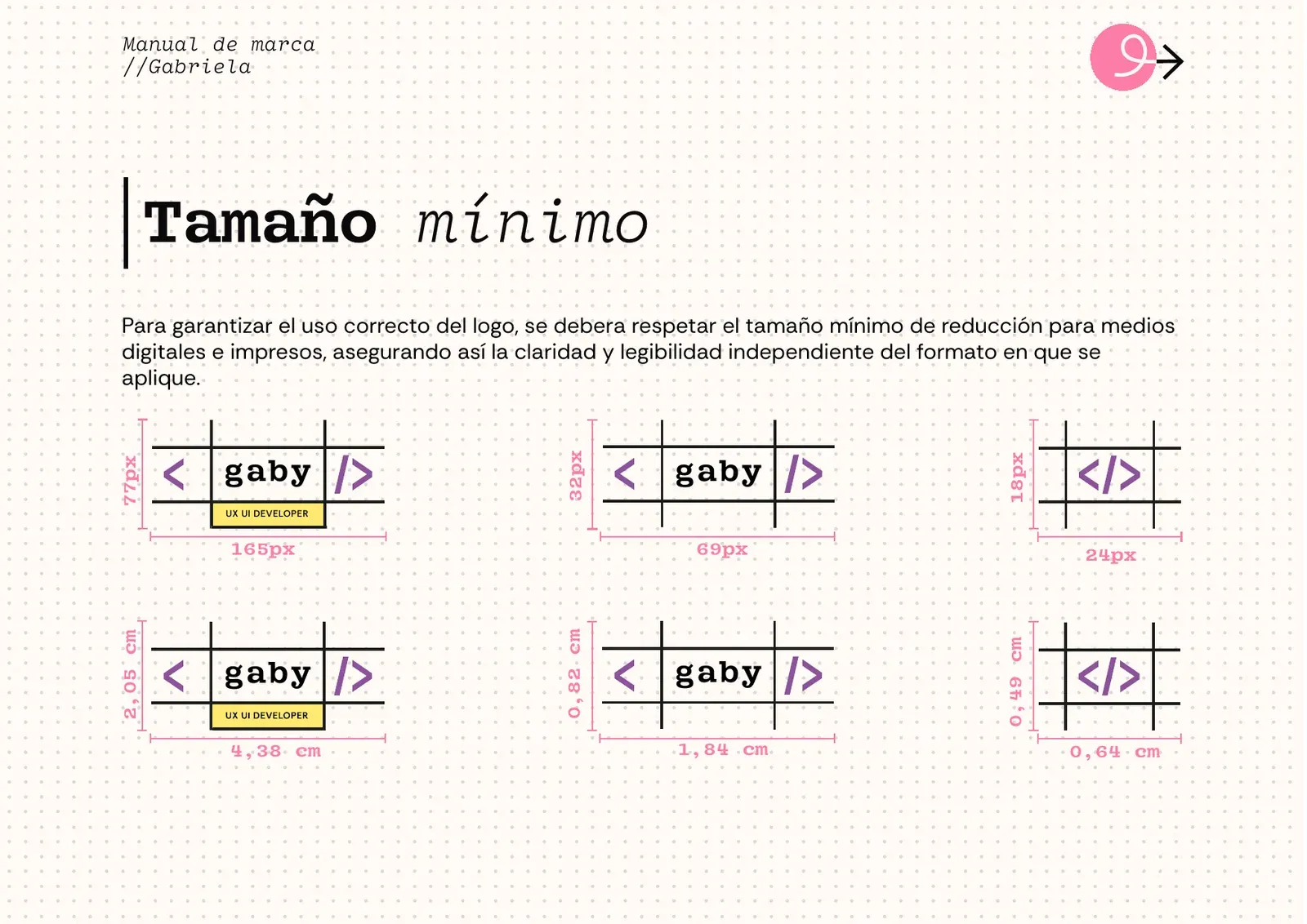 Tamaños mínimos del logo para medios digitales e impresos