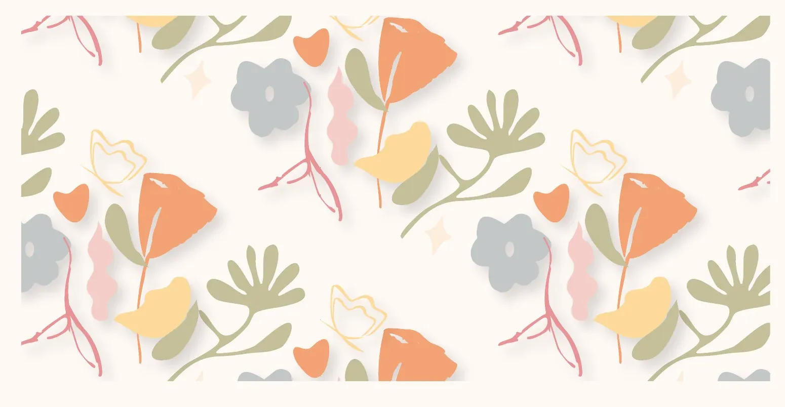 Textura floral en tonos durazno, verde oliva y gris