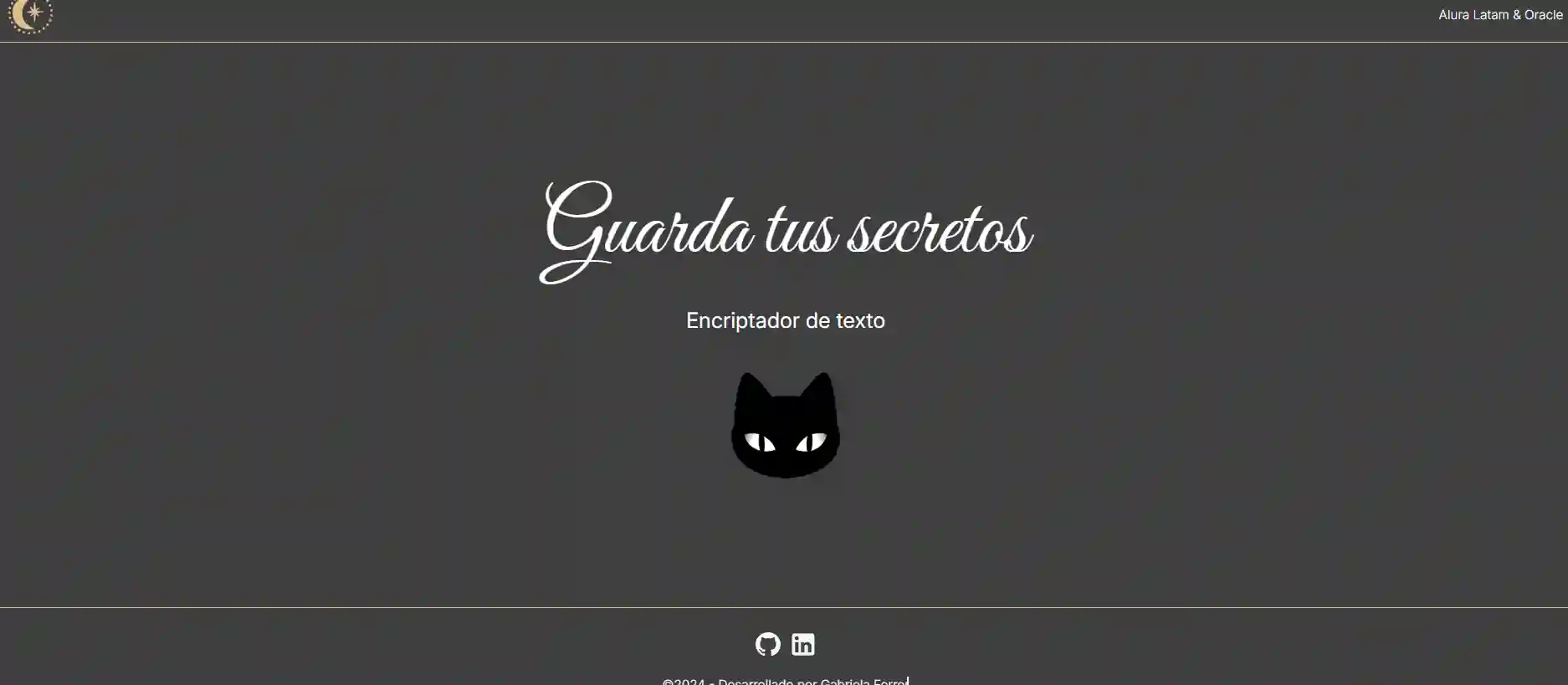 Portada del proyecto Encriptador de Texto